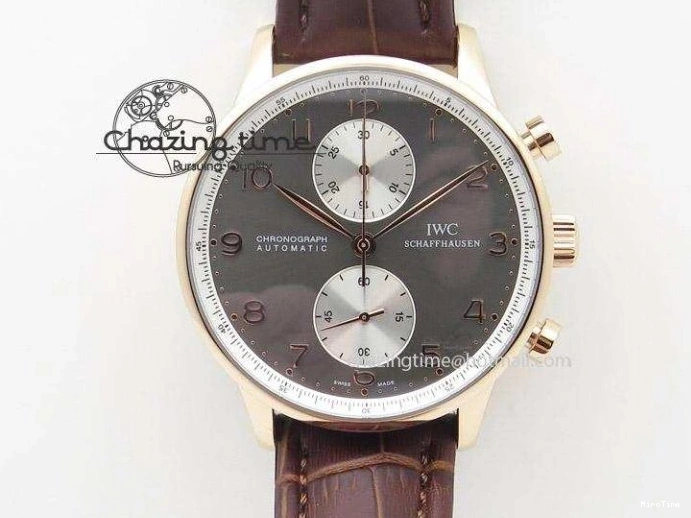 MIROTIME 0408 Portuguese Real PR Real Annual Calendar IW5035 YLF 1:1 Best Edition Black Dial On Leather Strap A Soft 7240